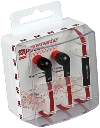 0161815121189-B | Promate Red Aurus Universal Handsfree Stereo earphone - product image