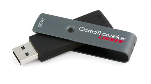 DTL+/8GB | Kingston Data Locker + 8GB USB 2.0 Flash Drive - product image