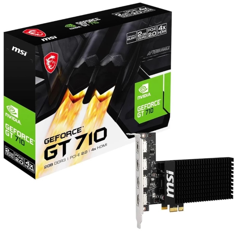 GT7102GD3H4HDMI | MSI nVidia Geforce GT 710 2GD3H 2GB PCIe 2 x16 Graphics - product image