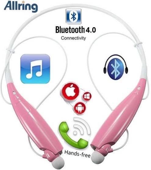 HBS-730-PNK | AllRing HBS730 Flexible Bluetooth Ver 4.0 Wireless - product image