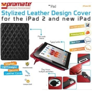 2161815965910 | Promate Black iPose.10-Stylized Leather Design Cover - product image