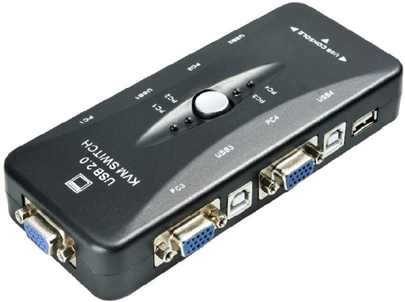 KVM-41UA | UniQue VGA 4 Port Manual USB2.0 KVM Switch - product image
