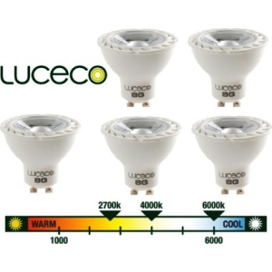 LGW5W37/5-01 | Luceco GU10 5W Warm White 5 Pack LED 370 Lumens - product image