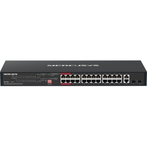 MS128GP | Mercusys 28 Port Gigabit Rackmount Switch With 24 Port PoE Plus - product image