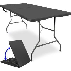 SL-Z182-25B | UniQue Foldable Rectangle 1.8 Metre Black Table - product image