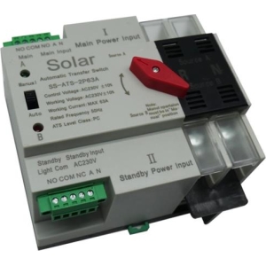 SOLSSATS2P63A | Solarix Dual Power ATS 63A 2 Pole Automatic Change Over Switch Kit - product image