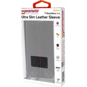 6959144000114 | Promate Black Zetro BlackBerry Z10 Ultra Slim Leather Sleeve - product image