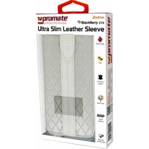 5959144000115 | Promate White Zetro BlackBerry Z10 Ultra Slim Leather Sleeve - product image