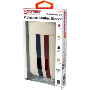 5959144000139 | Promate White Zino BlackBerry Z10 Protective Leather Sleeve - product image