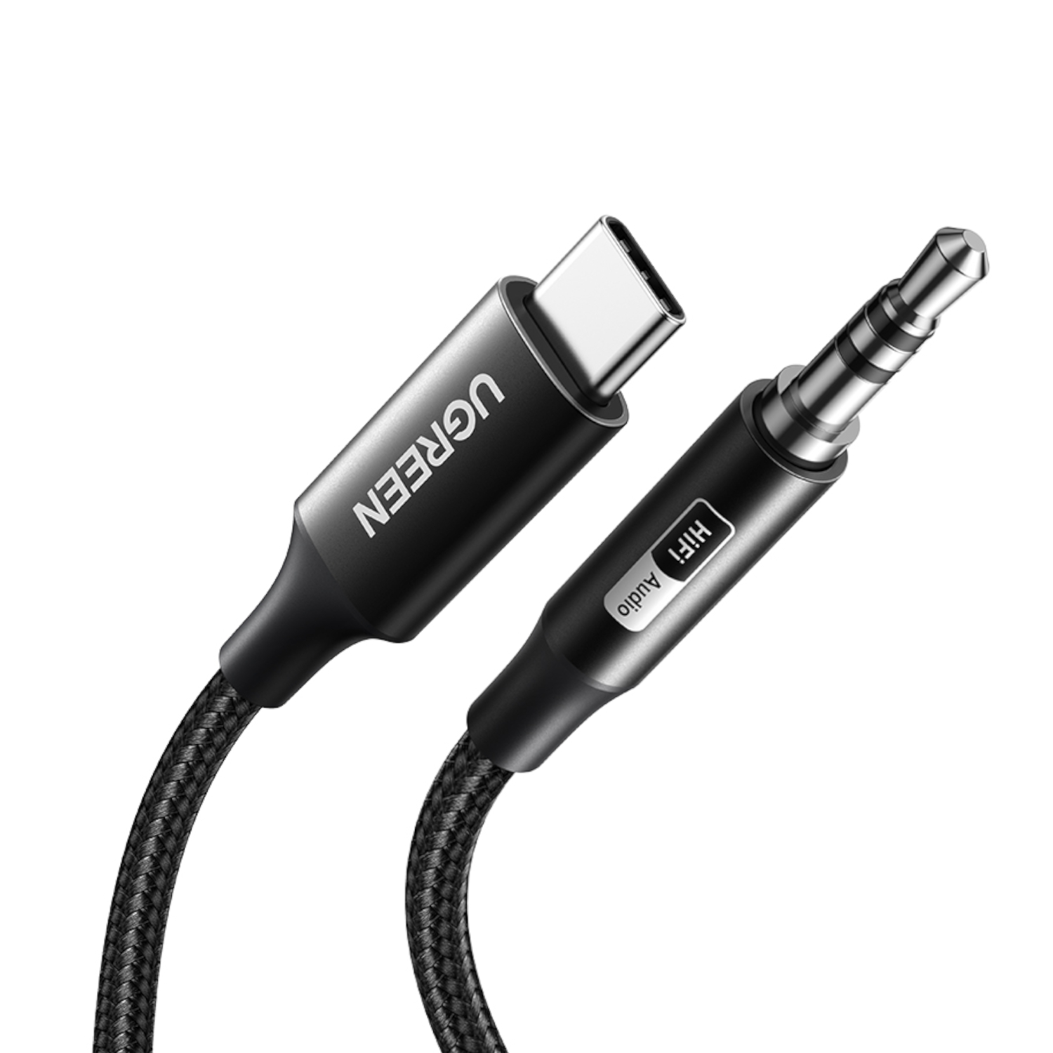 UGREEN USB Type-C to 3.5mm AUX Audio Cable 1M - Black (CM450-55734) – product image