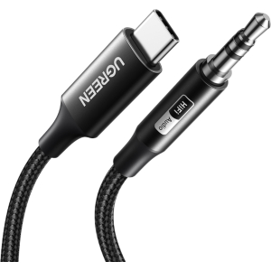 UGREEN USB Type-C to 3.5mm AUX Audio Cable 2M - Black (CM450-65101) – product image