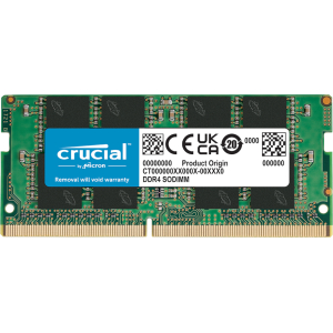 Crucial 32GB 3200MHz DDR4 SODIMM Notebook Memory (CT32G4SFRA32A) – product image