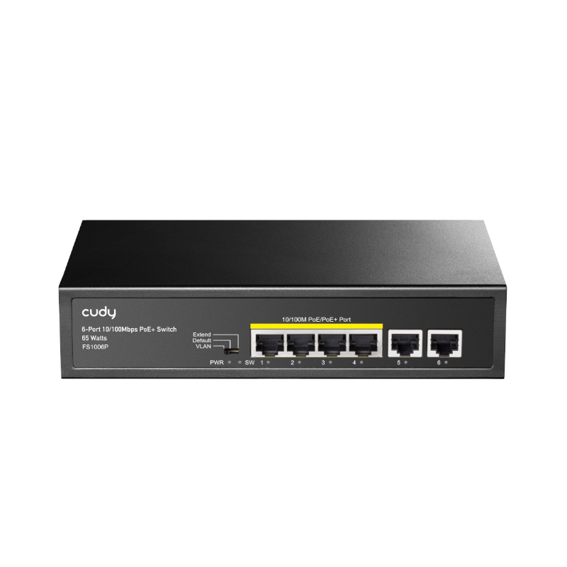 Cudy 6-Port Ethernet Unmanaged Switch - 4 Ports POE (FS1006P) – product image