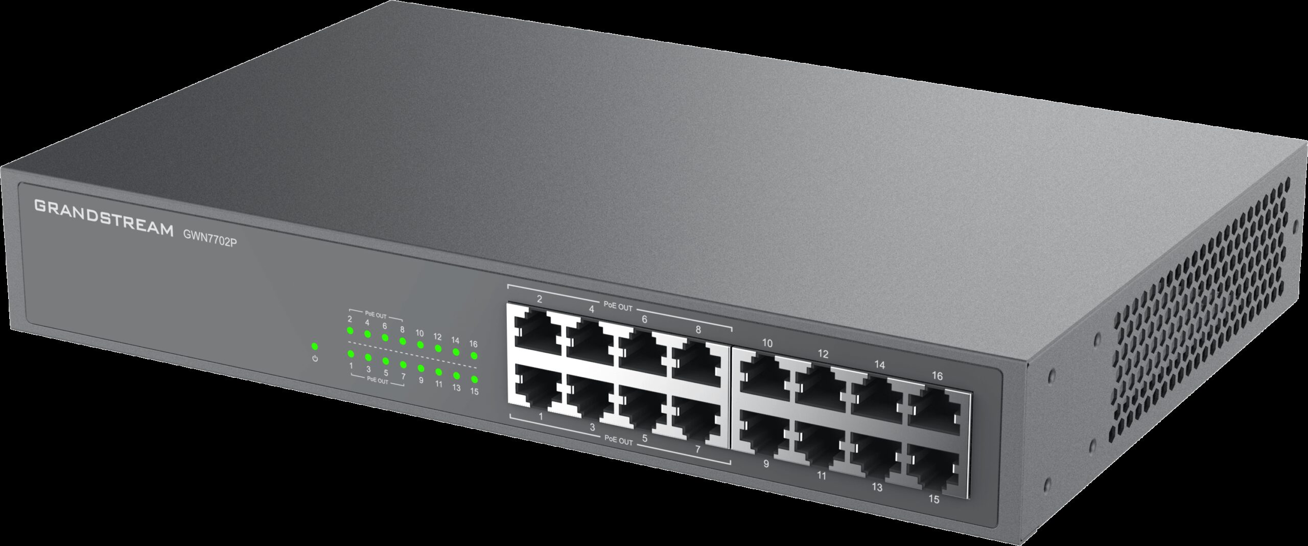 GRANDSTREAM ENTERPRISE 16 PORT UNMANAGED GBE POE SWITCH - 138W | GWN7702P - Image 3