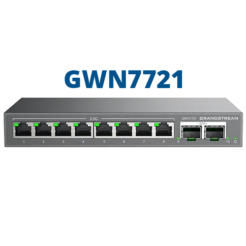 GRANDSTREAM ENTERPRISE 8 PORT LITE CLOUD MANAGED 2.5GBE SWITCH | GWN7721 - Image 3