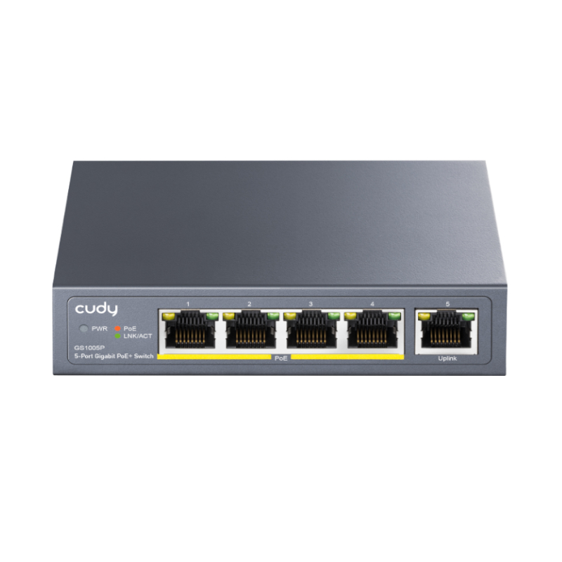Cudy 5-Port Gigabit PoE+ Unmanaged Switch (GS1005P) – product image
