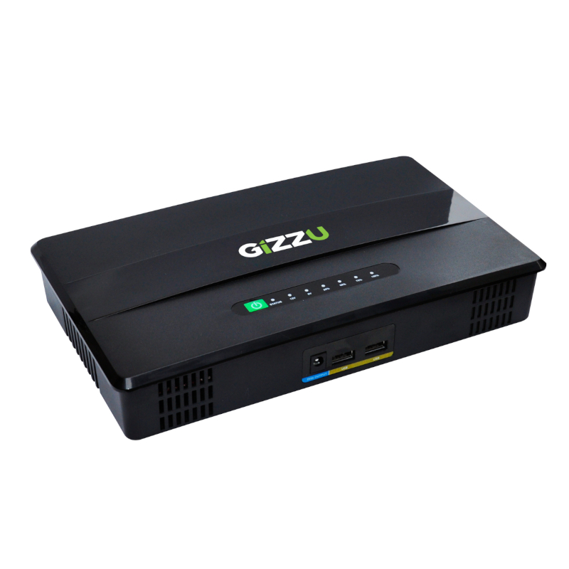GIZZU 60W 65Wh 17600mAh Mini POE DC UPS Lithium - Black (GUP60W) – product image