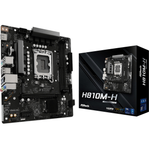 ASRock H810M-H Intel LGA1851 Micro ATX Motherboard - Black (H810M-H) – product image