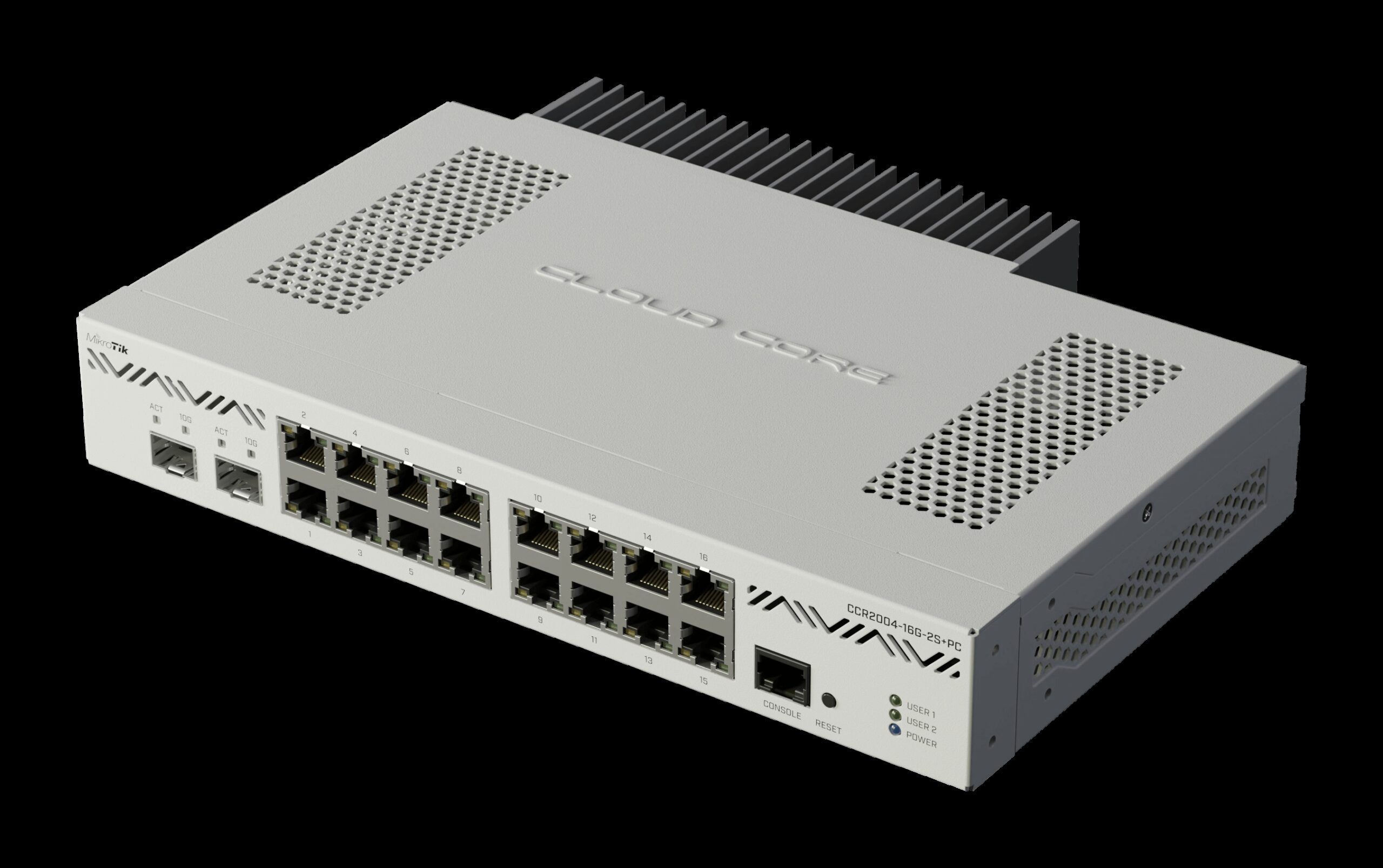 MIKROTIK CLOUD CORE 16 PORT GIGABIT 2SFP+ PASSIVE COOLING ROUTER | MT-RBCCR2004-16G-2S+PC - Image 3