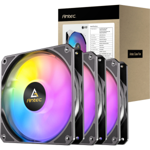Antec P12 ARGB 120 PWM Case Fan 3 Pack - Black (P12 ARGB BLK) – product image