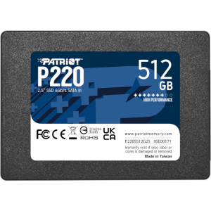 Patriot P220 512GB 2.5" SSD (P220S512G25) – product image