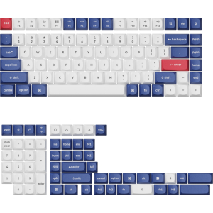 Keychron Double-Shot PBT OSA Keycap Set - Blue and White (PBT-53) – product image