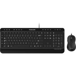 PCBuilder ALPHA Silent Wired Keyboard and Mouse Combo (PCB-KBC-ALPHA-US-WIRED) – product image