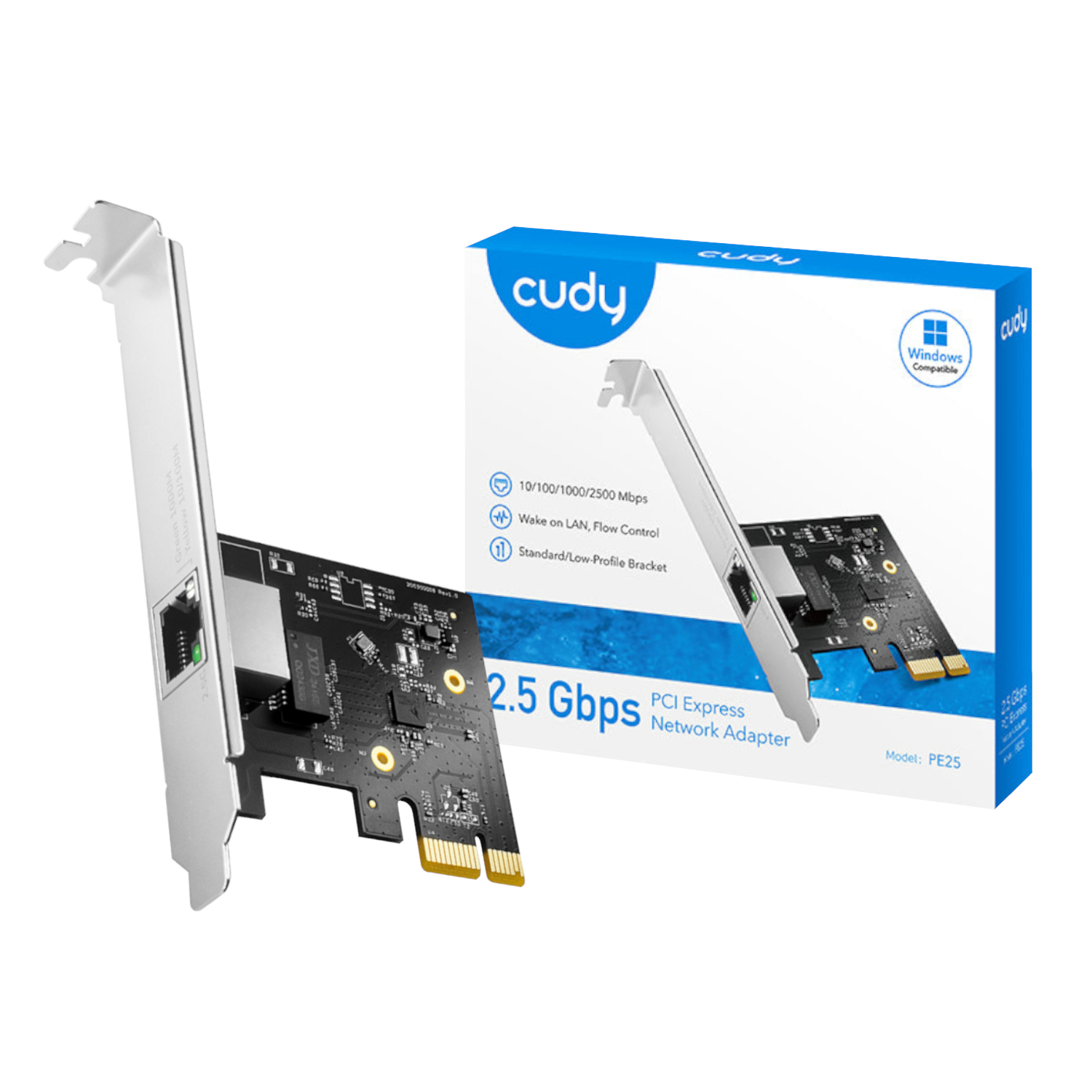 Cudy 2.5Gbps PCI-E Ethernet Adapter (PE25) – product image