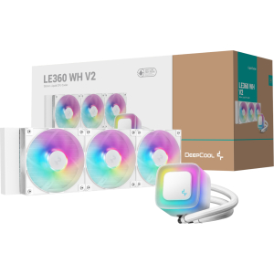 DeepCool LE360 V2 ARGB 360mm AIO Liquid Cooler - White (R-LE360-WHAMMN-G-2) – product image