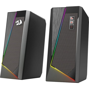 REDRAGON 2.0 Satellite Speaker ANVIL 2 x 3W RGB USB|Aux Gaming Speaker - Black (RD-GS520) – product image