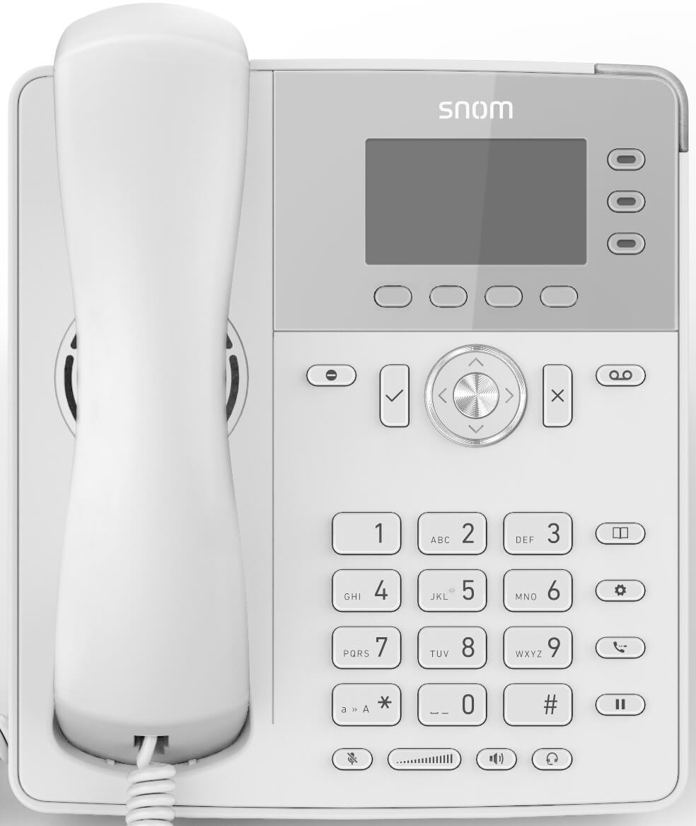 SNOM D717 6-LINE DESKTOP SIP PHONE IN WHITE - NO PSU INCLUDED - WIDE COLOUR TFT DISPLAY - USB - Image 2
