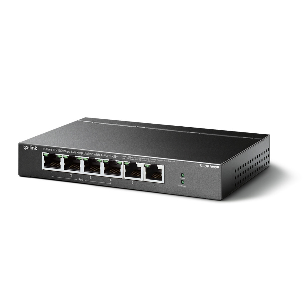 TP-LINK 6-PORT 10/100 MBPS POE+ DESKTOP SWITCH | TL-SF1006P - Image 2