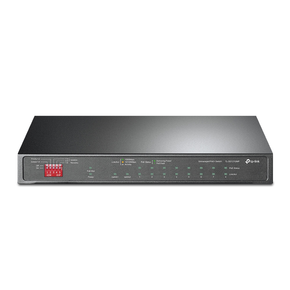 TP-LINK 10-PORT GIGABIT POE+ DESKTOP SWITCH | TL-SG1210MP - Image 2
