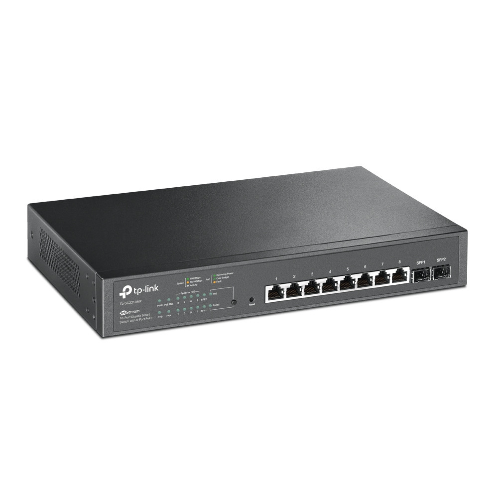 TP-LINK JETSTREAM 10-PORT GIGABIT SMART SWITCH 8-PORT POE+ TP-SG2210MP - Image 2