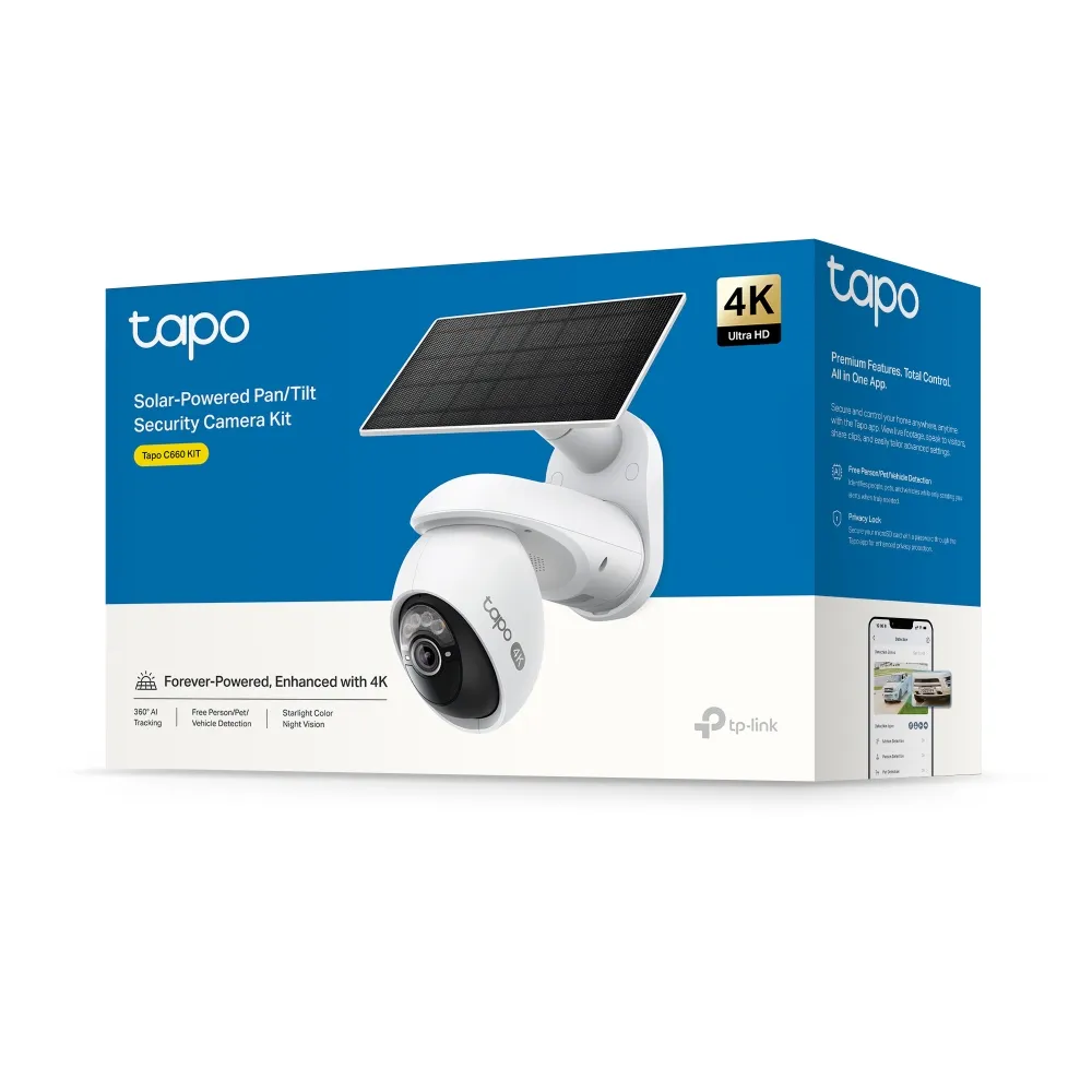 TP-LINK TAPO C660 SOLAR-POWERED PAN/TILT WI-FI SECURITY CAMERA KIT | TP-TAPO-C660-KIT - Image 3