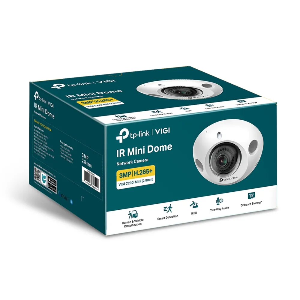 TP-LINK VIGI MINI 3MP IR MINI DOME CAMERA | C230IMINI (2.8MM) - Image 2