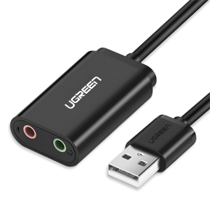 UGREEN USB to 3.5mm External Stereo Sound Adapter - Black (US205-30724) – product image