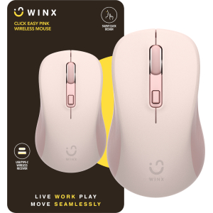 WINX CLICK Easy 1600DPI 2.4GHz Wireless Mouse - Pink (WX-KB110) – product image