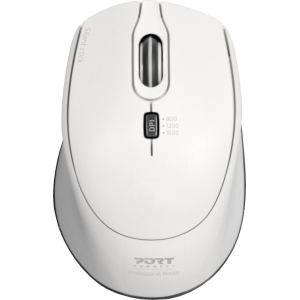 Port Connect Silent 1600DPI 3 Button Wireless Mouse - White (900714) – product image