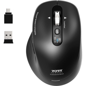 Port Connect Business 2.4GHz Rechargeable Bluetooth Wireless Mouse - Black (910202) – product image