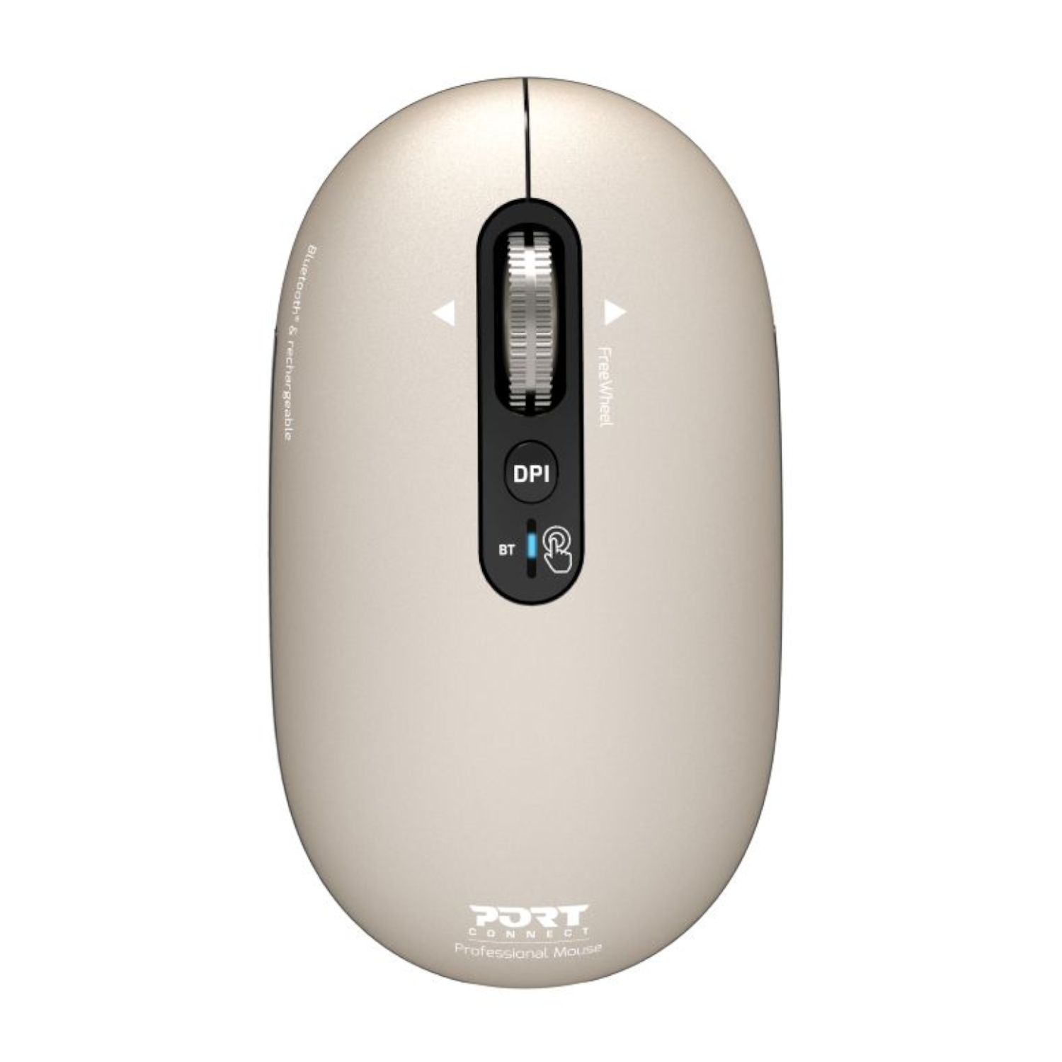 Port Connect PURE MAC Rechargeable Wireless and Bluetooth Mouse - Pearl (910504) – product image