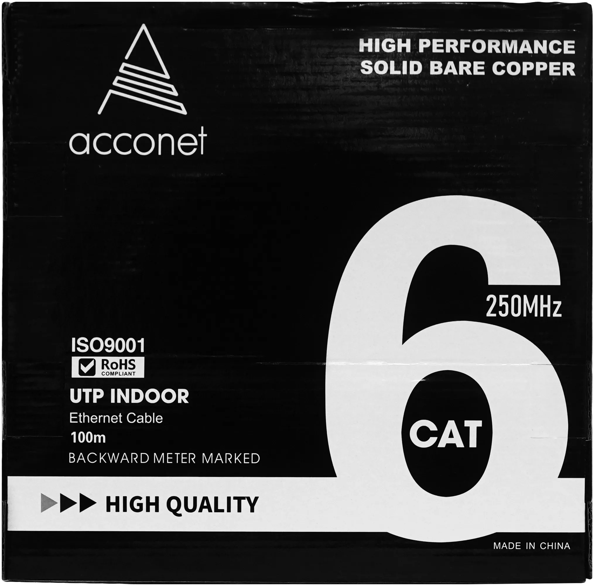 ACCONET CAT6 INDOOR ETHERNET CABLE 100M WHITE SOLID COPPER UTP PULL BOX | CAT6-100-SC - Image 3