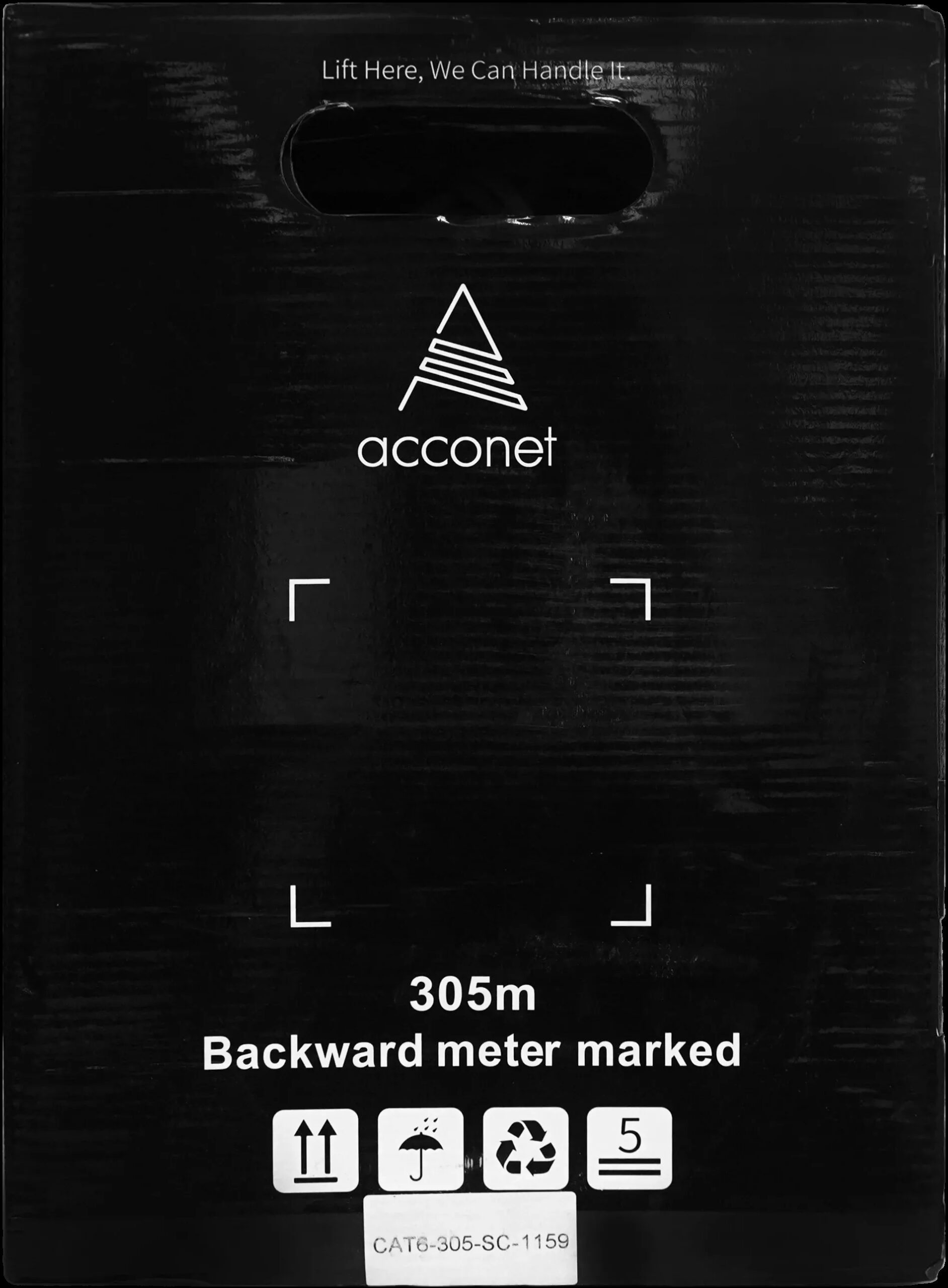ACCONET CAT6 INDOOR ETHERNET CABLE 305M WHITE SOLID COPPER UTP PULL BOX | CAT6-305-SC - Image 2