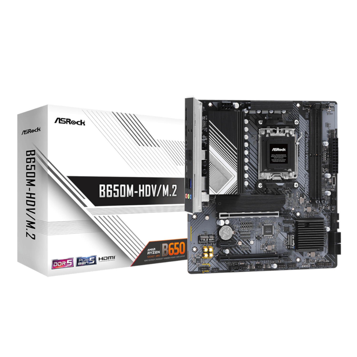 ASRock B650M-HDV/M.2 AM5 Micro-ATX Motherboard (B650M-HDV/M.2) – product image
