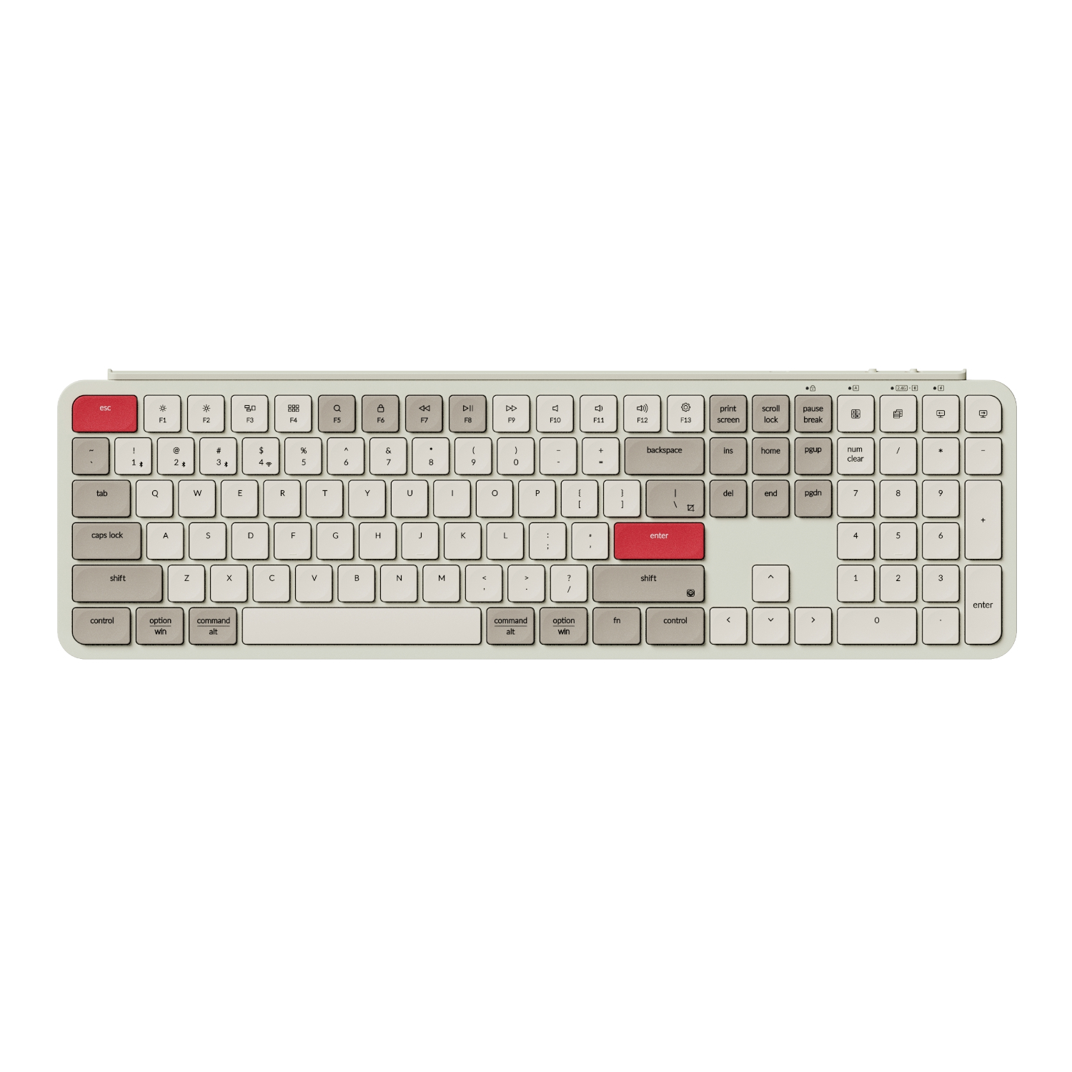 Keychron B6 Pro Ultra-Slim 100% Wireless Keyboard – Retro Red (B6P-K13) – product image