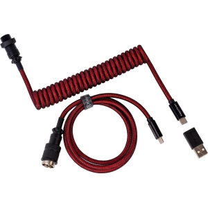 Keychron Coiled Aviator Cable - Red (CAB-2) – product image