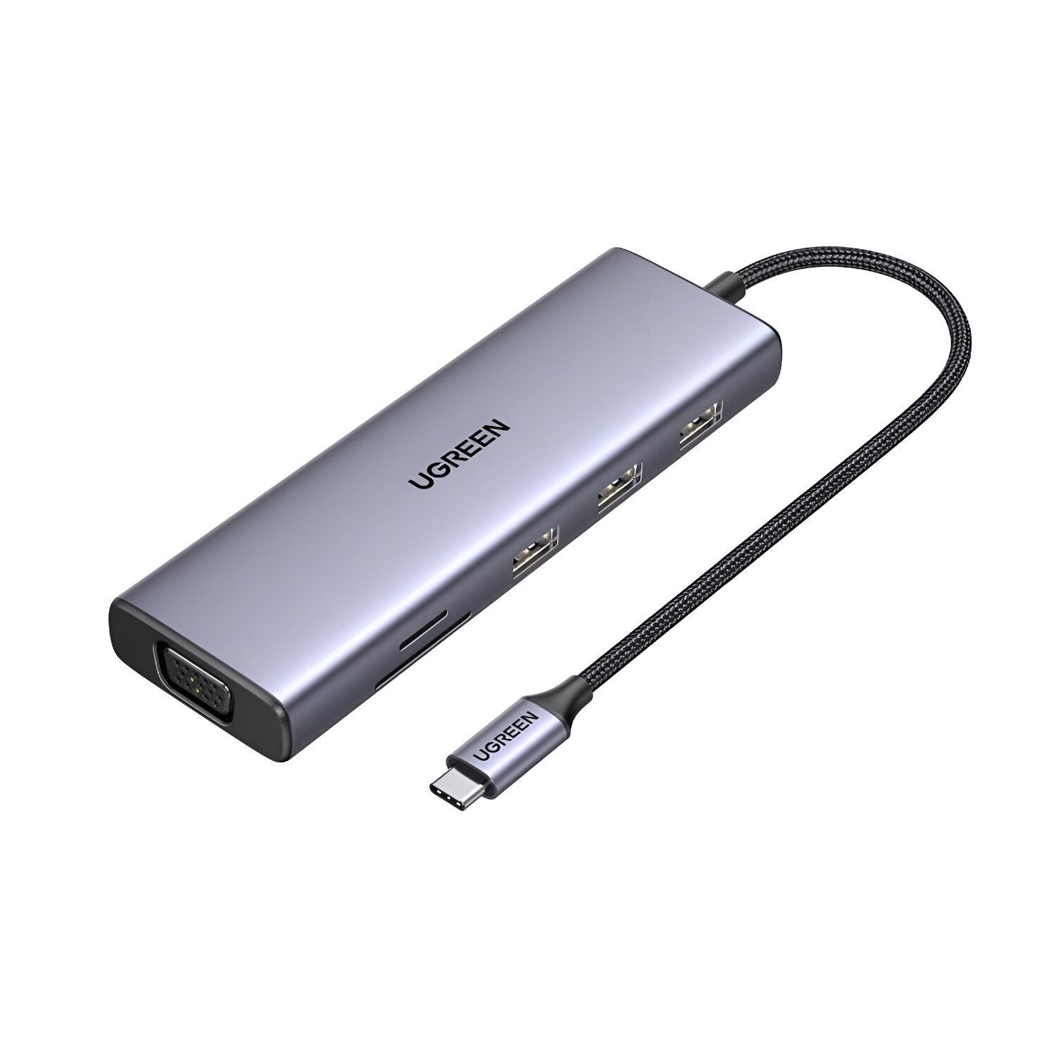 UGREEN 9-in-1 Type-C Hub | HDMI | VGA | LAN | SD/TF | 100W PD | USB3.0 (CM498-15600) – product image