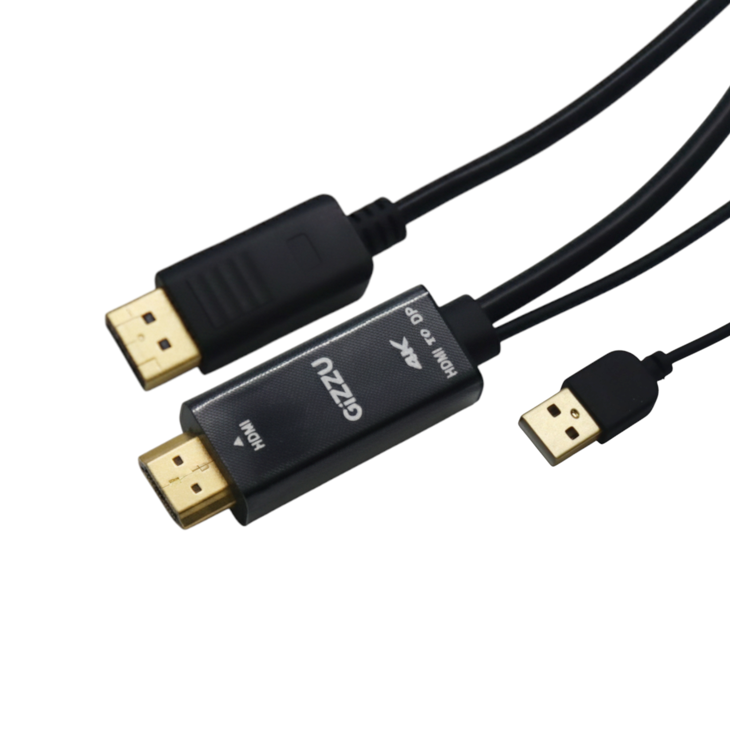 Gizzu 4K HDMI to DP Cable (1.8m) - Black (GCPHDP18) – product image
