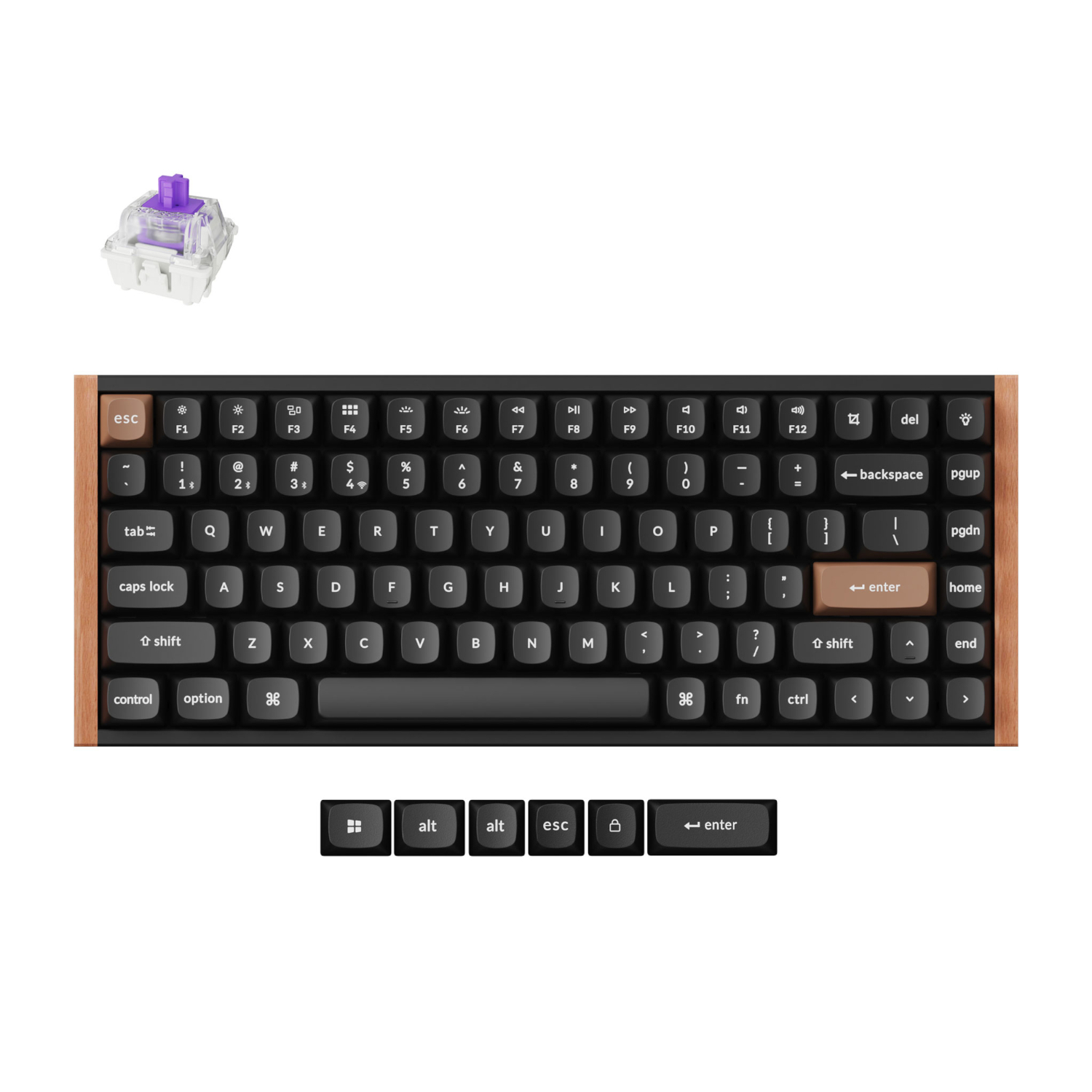 Keychron K2 HE Wireless Special Edition Magnetic Custom Keyboard | NEBULA Switch – Black (K2H-F1) – product image