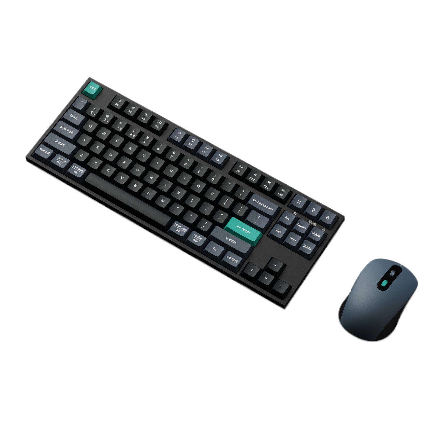 Keychron B33 80% TKL Wireless Keyboard and Mouse Combo – Black/Green (KCBD1) – product image